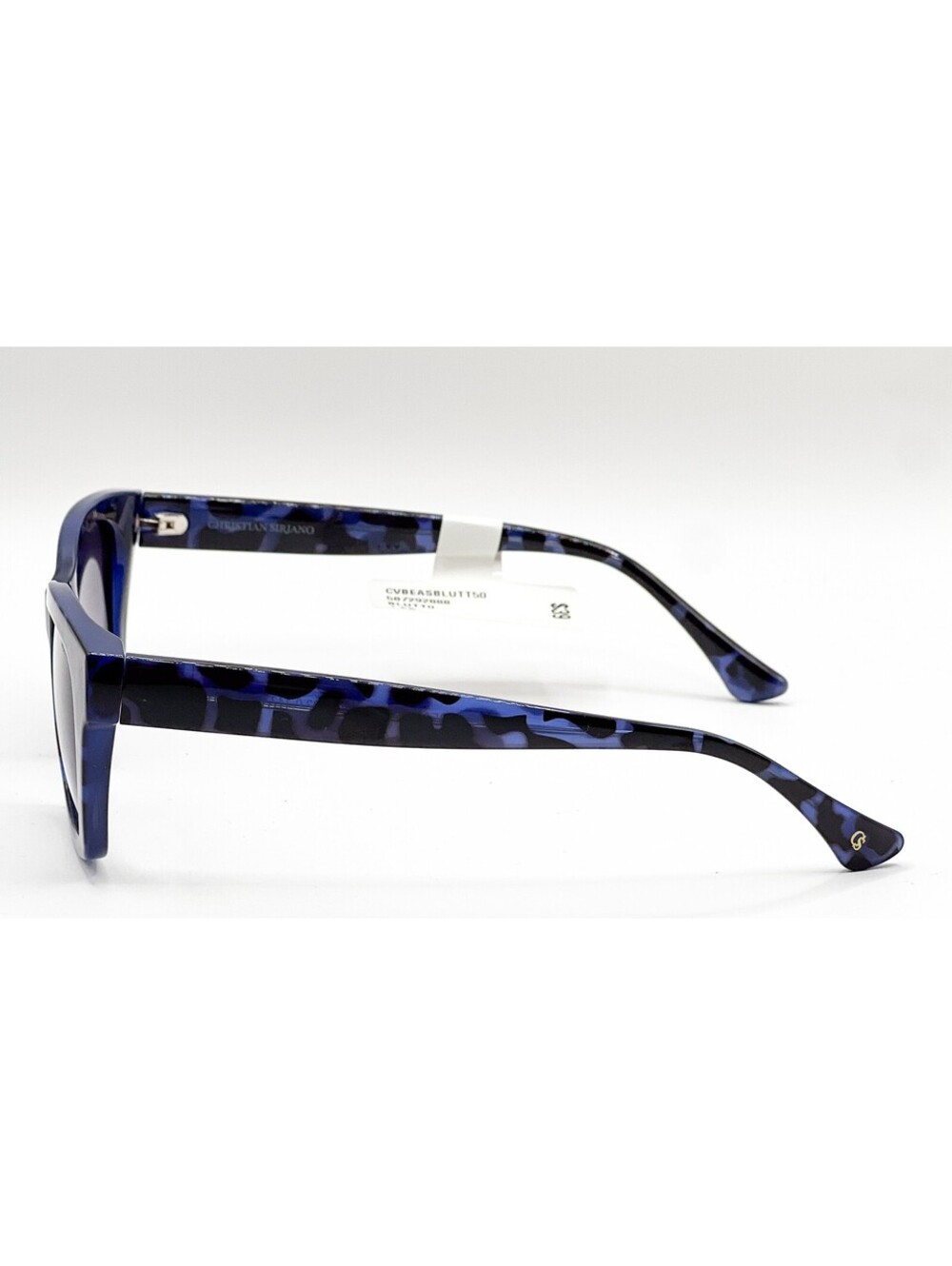 Christian Siriano Bea Blutt Blue Tortoise Square Authentic Sunglasses 50-22 - Picture 2 of 5